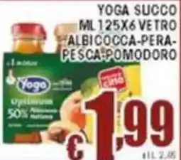 Sacoph Yoga succo vetro albicocca-pera- pesca pomodoro offerta