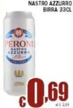 Sacoph Nastro azzurro birra offerta