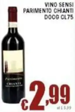 Sacoph Vino sensi parimento chianti docg offerta