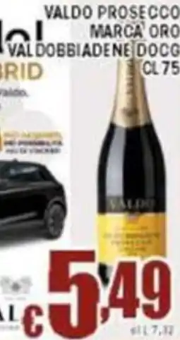 Sacoph Valdo prosecco marca oro valdobbiadene docg offerta