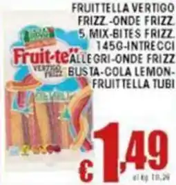 Sacoph Fruittella vertigo frizz-onde frizz 5 mix-bites frizz offerta