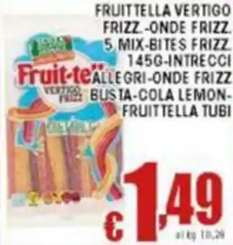 Sacoph Fruittella vertigo frizz-onde frizz 5 mix-bites frizz offerta
