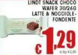 Sacoph Lindt snack choco wafer offerta