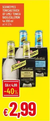 Galassia Schweppes tonica&touch of lime/tonica basilic&lemon offerta