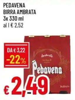 Galassia Pedavena birra ambrata offerta