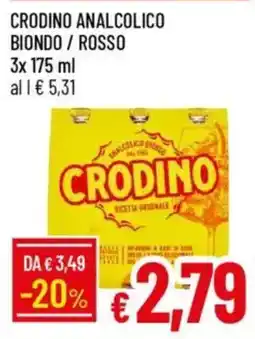 Galassia Crodino analcolico biondo / rosso offerta