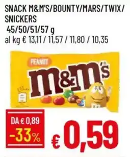 Galassia Snack m&m's/bounty/mars/twix/ snickers offerta