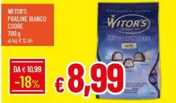 Galassia Witor's praline bianco cuore offerta