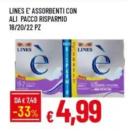 Galassia Lines e' assorbenti con ali pacco risparmio offerta