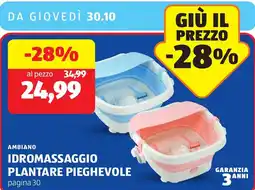 ALDI Ambiano idromassaggio plantare pieghevole offerta