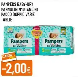 Galassia Pampers baby-dry pannolini/mutandini pacco doppio offerta