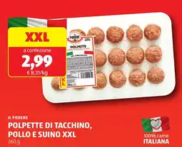 ALDI Il podere polpette di tacchino, pollo e suino XXL offerta