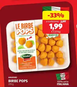 ALDI Amadori birbe pops offerta