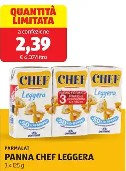 ALDI Parmalat panna chef leggera offerta
