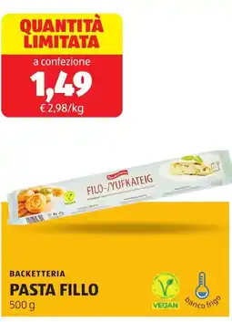ALDI Backetteria pasta fillo offerta