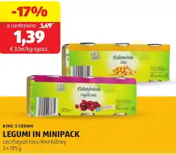 ALDI King's crown legumi in minipack offerta