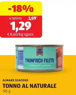 ALDI Almare seafood tonno al naturale offerta