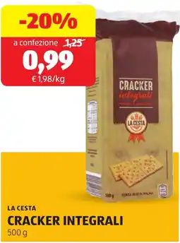 ALDI La cesta cracker integrali offerta