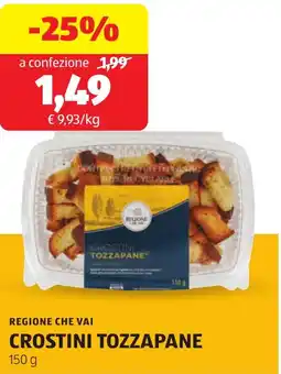 ALDI Regione che vai crostini tozzapane offerta
