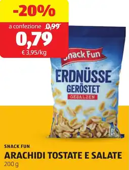 ALDI Snack fun arachidi tostate e salate offerta