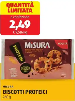 ALDI Misura biscotti proteici offerta
