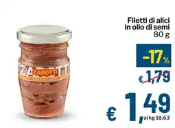 Qui Discount ZAROTTI Filetti di alici in olio di semi offerta