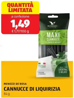 ALDI Menozzi de rosa cannucce di liquirizia offerta