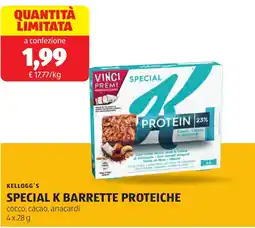 ALDI Kellogg's special k barrette proteiche offerta