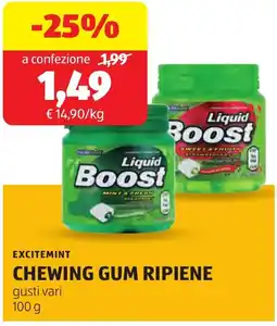 ALDI Excitemint chewing gum ripiene offerta