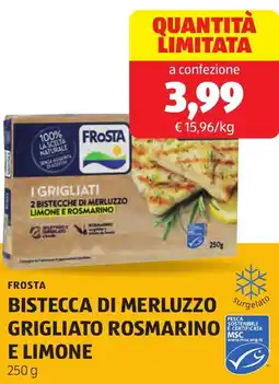 ALDI Frosta bistecca di merluzzo grigliato rosmarino e limone offerta