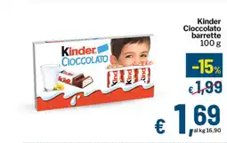 Qui Discount Kinder Cioccolato barrette offerta