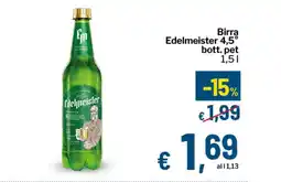Qui Discount Birra Edelmeister 4,5° bott. pet offerta