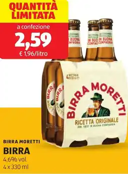 ALDI Birra BIRRA MORETTI offerta