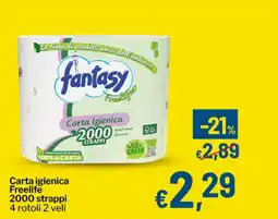 Qui Discount Carta igienica Freelife 2000 strappi offerta