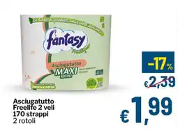 Qui Discount Asciugatutto Freelife 2 veli 170 strappi offerta
