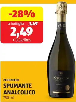 ALDI Zerozecco spumante analcolico offerta