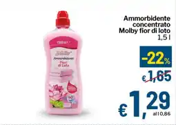 Qui Discount Ammorbidente concentrato Molby fior di loto offerta