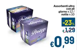 Qui Discount Assorbenti ultra con ali giorno x 12/ notte x 10 offerta