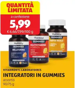 ALDI Vitarmonyl laboratoires integratori in gummies offerta