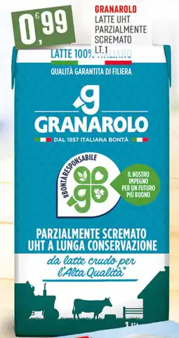 Marketpiù Granarolo latte uht parzialmente scremato offerta
