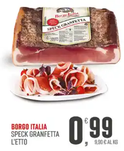 Marketpiù Borgo italia speck granfetta l'etto offerta