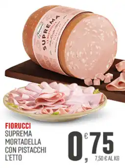 Marketpiù Fiorucci suprema mortadella con pistacchi l'etto offerta