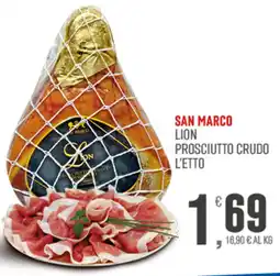 Marketpiù San marco lion prosciutto crudo l'etto offerta