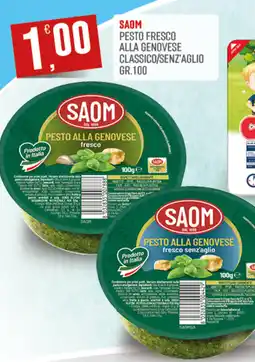 Marketpiù Saom pesto fresco alla genovese classico/senz'aglio offerta