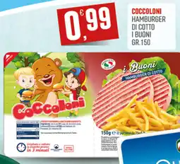 Marketpiù Coccoloni hamburger di cotto i buoni offerta