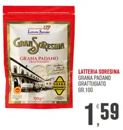 Marketpiù Latteria soresina grana padano grattugiato offerta