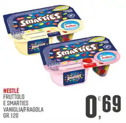 Marketpiù Nestlé fruttolo e smarties vaniglia/fragola offerta