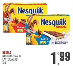 Marketpiù Nestlè nesquik snack latte/cacao offerta