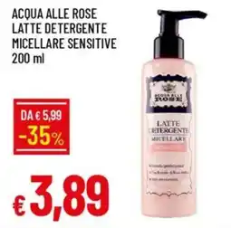 Galassia Acqua alle rose latte detergente micellare sensitive offerta