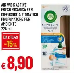 Galassia Air wick active fresh ricarica per diffusore automatico profumatore per ambiente offerta